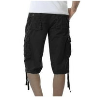 Muškarci Cargo Hrats Clearence ispod $ multi džepne labave kratke hlače za letnje ušteda Clear crna