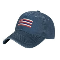Douzhe Podesivi iskrivljeni pamučni pamučni kapa - Havaji State Stripes Oznake Ostali vintage tata Hat Unise Sports Caps