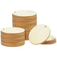 Okrugli oblikovani drveni čips DIY drveni ukrasi okrugli drveni kriške drvene oznake za DIY rukotvorine