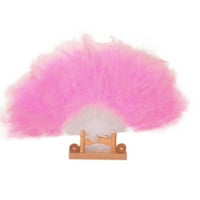 Zatvoreni vanjski vjenčani showgirl Dance Elegant Veliki feather Folsing ručni ventilator dekol naljepnica