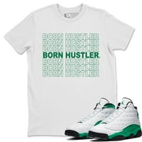 Rođen Hustler majica Jordan White Lucky Green Sniaker Top - AJ utakmica za utakmicu
