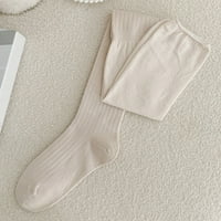 Žene Ediodpoh, čvrste pletene pamučne čarape, bedro dugi toplije čarape za koljena preko dodatnih čarapa