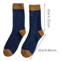 Babysbule Muške čarape čišćenje zima Muškarci Coral Fleece Socks Srednja cijev za spavanje Kućne čvrste