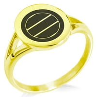 Nehrđajući čelik miura samurai crest minimalistički ovalni vrhunski polirani izjavi prsten
