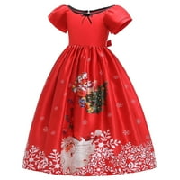 Penkiiy Nove Godina Božićne princeze Dugo haljina Europska i američka dječja višestruki stilovi za tiskanje