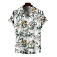 Zodggu Cleantiance Havajske majice za muškarce Trenutna bluza Moda Ljetna plaža Vrhovi grafički tropski