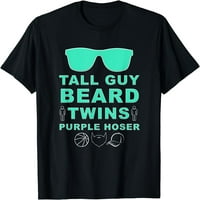 Savršena košulja za dude - visoki momak brada Twins Purple Hoser dude majica