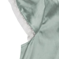Ženska haljina Ženska kratki rukav V Domaća odjeća Pajamas Long haljina Nighthown's Sleep odjeća Green