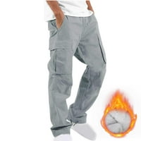 Vivianyo HD hlače za muškarce Muškarci Solid Ležerne prilike s više džepova Vanjski ravni tipa Fitness