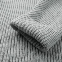 Anuirheih Turtleneck pletene pulover džemperi za žene zimske dugih rukava odvojene prevelike rebraste