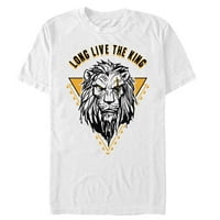 Muški lav kralj uživo ožiljak grafički tee bijeli veliki
