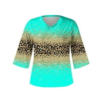 Ženski vrhovi rukav ljetni ispisani putnik slatki vrhovi Vneck Slim Fit Poluave majice Spring bluza