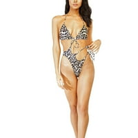 Hesxuno kupaći kostim žena bikini ženski modni seksi leopard printski kušajući kupaći kostim Halter