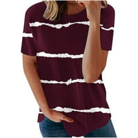Gaecuw majice za žene bluze s kratkim rukavima The Regularne fit pulover majice The majice Striped tops