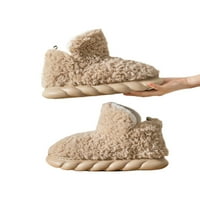 Lacyhop Unise Sliper Ploties Fuzzy zimske tople papuče klizne na kućnu cipelu u zatvorenom casual kuću Comfort Plush Khaki 7-7.5