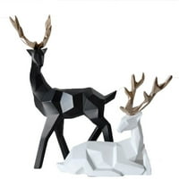 Nordijski stil Geometrijski sil Skulptura sjedeći stojeće jelene statua za rezanje žičare za životinje