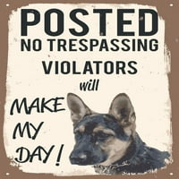 Objavljeno nije Trsespassing Make Moja dana njemački pastirski posteri za zid Funny Dog Wall Art Dog