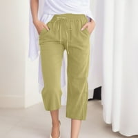 Ociviesr Žene Udobne hlače široke vučne hlače sa širokim strukom Širokih pantalona u pravu noge dugačke