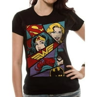 Justice League Heroine Pop Art Opremljena majica DC odrasla osoba