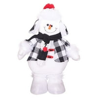 Heiheiup Black Doll Santa White Snowman Stonje Dekoracija Deer Crtana lutka Božićne lutke Božićne ukrase