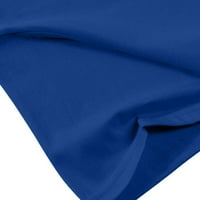 Lovskoo Ljetni vrhovi za žene Trendy Bluzes Cvjetni tiskani majice kratkih rukava Majica pulover Majica Plava