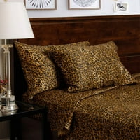 Broj cijene ugrađeni list duboki džep egipatska pamučna boja Leopard Veličina tiska Kraljica