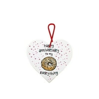 Onhuon viseći drveni dan Valentinovo oblikovane privjesce u obliku srca boce poklon kućni dekor