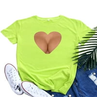 Beiwei žene Ljeto Ležerne prilike kratkih rukava Crew Crt Crew Funny Shirts bluza Slatka osnovna majica