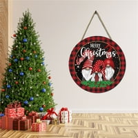Corashan Decor, Božićne ukrase, sretan Božić za dekor sa prednjim vratima, Drvena vrata Viseći dekor