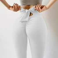 Clearance Women Moda i udobne čvrste boje pozadinu za mršavljenje Yoga hlače Dukset bijeli XL