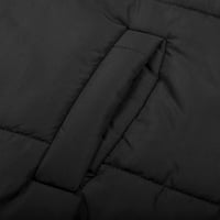 Gulirifei Women Modna jakna Zima toplo zgušnjavanje čvrste postolje COLLAR dugih rukava Parka jesen patentni patentni patentni zatvarač