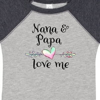 Inktastična Nana i Papa Love Me - Heart unuke Poklon Baby Boy ili Baby Girl Bodysuit
