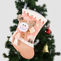 PhoneOap božićne čarape, Božićni ukrasi, ružičaste božićne čarape, ukrasi, božićne torbe za poklone