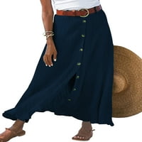 Glonme Women Flowy Labave suknje Vintage Ljeto Midi suknja Swing Beach Sukt
