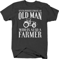 Nikada ne podcjenjujte starog majica farmera za muškarce male tamno sive