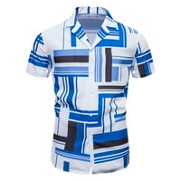 Ljetni trendi čišćenje muški majica Muška majica kratkih rukava sa kontrastnim printom Havajski stil