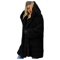 Tking Fashion Womens Faux-Fur 'Gilet' Gilet s dugih rukava kaput topliji jakne kaput - XXXL