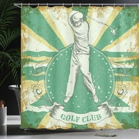 Vintage tuš za tuširanje, retro poster Ispis Man Reproducira Golf Golf Club Riječi na grunge pozadini,