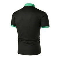 Polo T majice za muškarce Springsummer Casual Sports Patchwork kontrast Color Rever T Golf Majica Crna