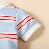 Mikrdoo Toddler Baby Boys Outfits Stripe Godine Boys Okreni navratnici Tors Ljetne godine Dječaci Elastične