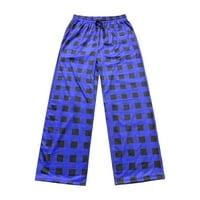 Muške hlače pidžame plairane padžama hlače sa spavaju dugačke pantalone sa džepovima mekani PJ dno Classic