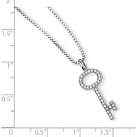 Sterling srebrna sjajna ogrlica od rodijum-splaćene CZ izrađena u Kini QMP880-18