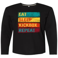 Inktastični kickboxing jede spavanje Kickbo Ponovite majicu s dugim rukavima