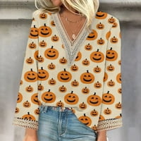 Save Big Today Himyway Ghastly Halloween Košulja Ženska majica Bluza Ležerne prilike Labavi čahura Dugi