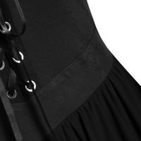 Kostimi za uklanjanje Halloween Women Plus size hladnog rukava za rame čipka za Halloween haljina crna