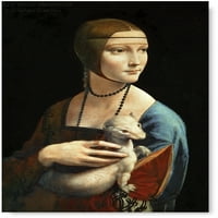 Neugodna stila Lady sa ermine italijanski umjetnik Leonardo da Vinci Umran ulje ulje Leonardo Poster