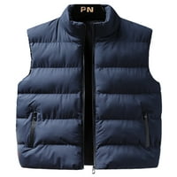 Abtel Men kaput puna zip odjeća obična fit appcoat muns modna praznična jakna prsluk tamno plave 2xl