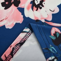 Odeerbi Plus Veličina sa vrhova ramena za ženska modna kauzalna okrugla vrata cvjetna bluza za bluzu