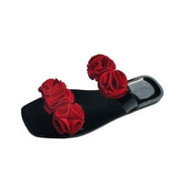 Sandale za žene Stan, slatki elegantni boho cvijeće sandale casual kvadratne ravne papuče cipele na