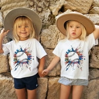 Rovga majica za djevojku bluza majica Ležerne prilike za bejzbol 3D printova Toddler Girls Boys Print